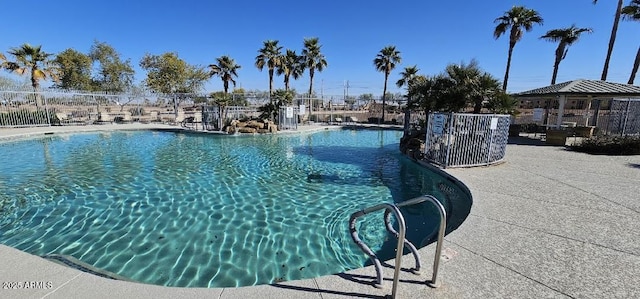 view of pool featuring a gazebo