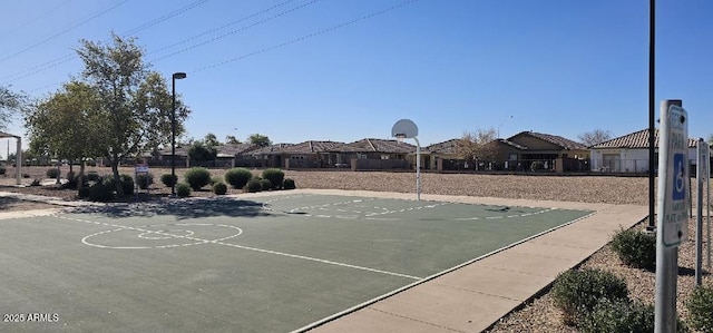 view of basketball court