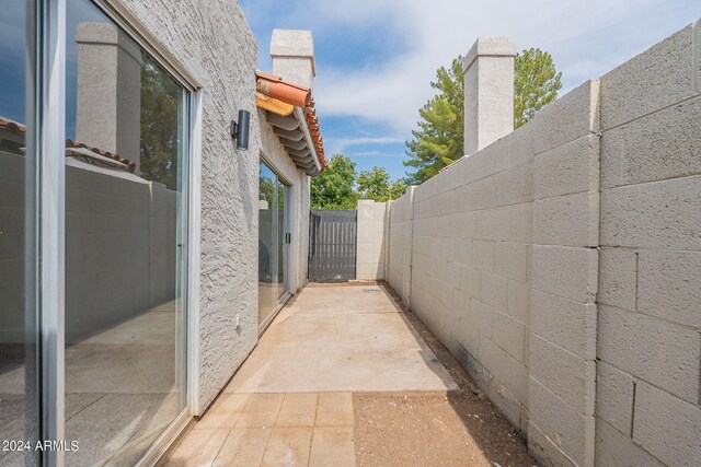 view of patio / terrace with fence