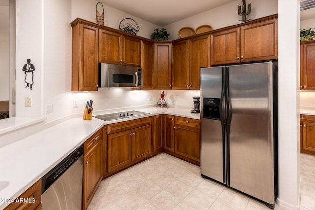 kitchen with appliances with stainless steel finishes