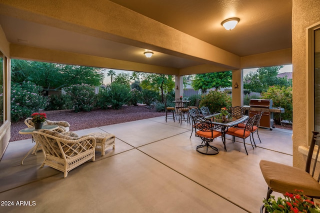 view of patio / terrace with a grill