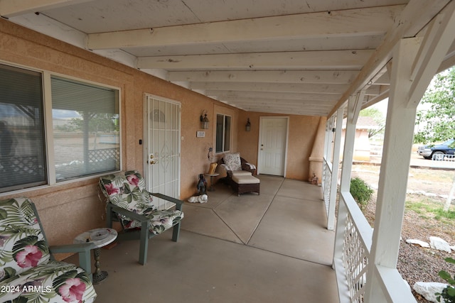 view of patio with covered porch