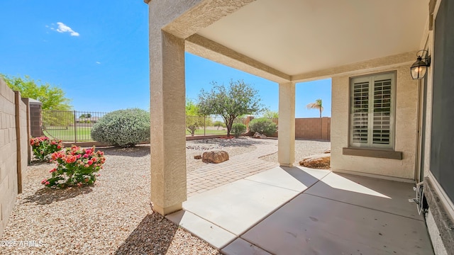 view of patio / terrace featuring a fenced backyard