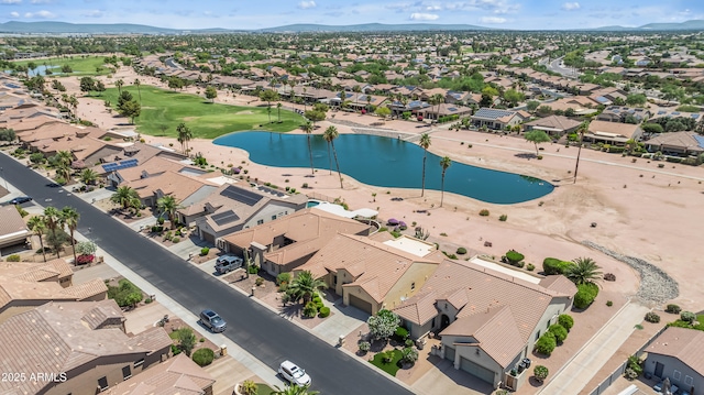 2163 N 164th Dr, Goodyear, AZ 85395 - aerial perspective of suburban area featuring a water and mountain view and a local golf course