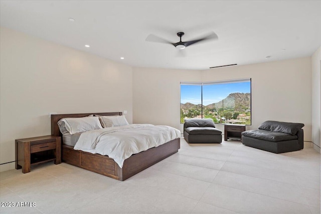 bedroom with ceiling fan