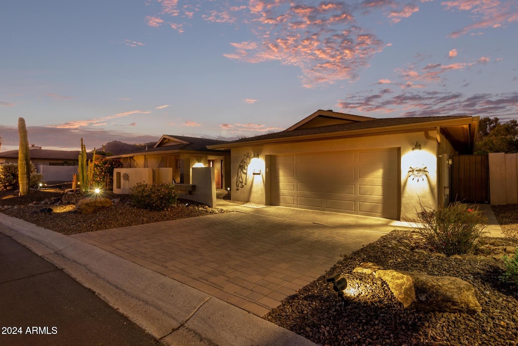 ranch-style house with a garage