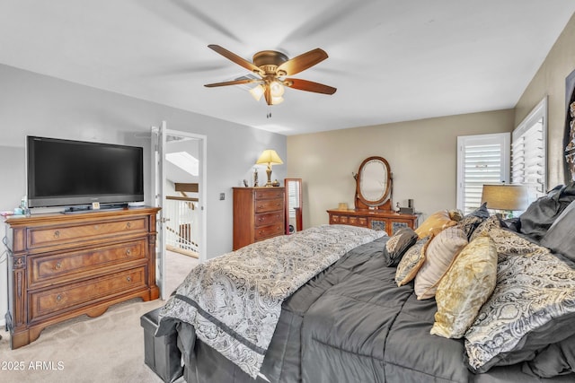 4547 E Buist Ave, Phoenix, AZ 85044 - bedroom with light carpet and ceiling fan