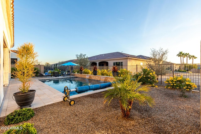 view of pool featuring a patio area