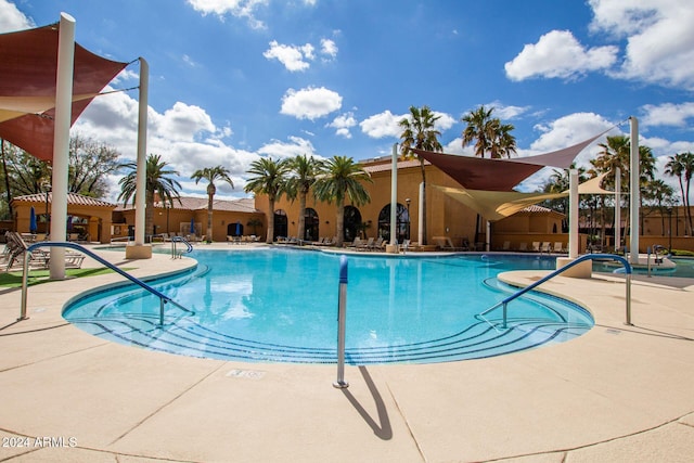 view of pool with a patio area