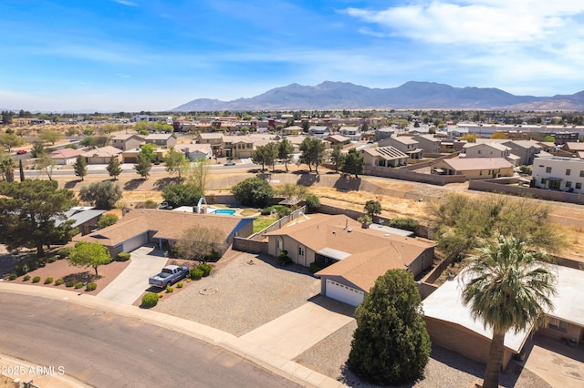 2232 Carmelita Dr, Sierra Vista, AZ 85635 - bird's eye view with a mountain view and a residential view