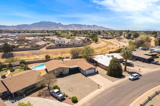 2232 Carmelita Dr, Sierra Vista, AZ 85635 - bird's eye view with a mountain view and a residential view
