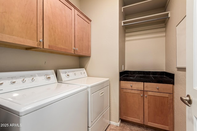 5840 E Holmes Ave, Mesa, AZ 85206 - laundry area with cabinet space and independent washer and dryer