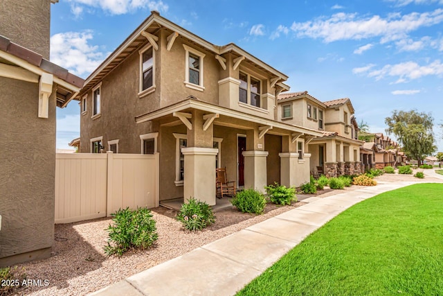 5840 E Holmes Ave, Mesa, AZ 85206 - view of front facade with stucco siding and a residential view