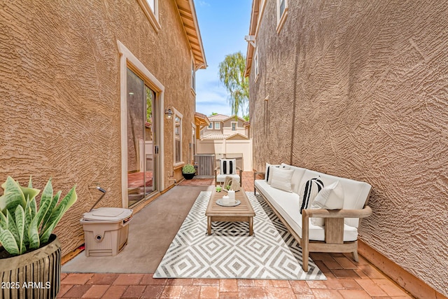 5840 E Holmes Ave, Mesa, AZ 85206 - view of patio / terrace featuring an outdoor hangout area and cooling unit