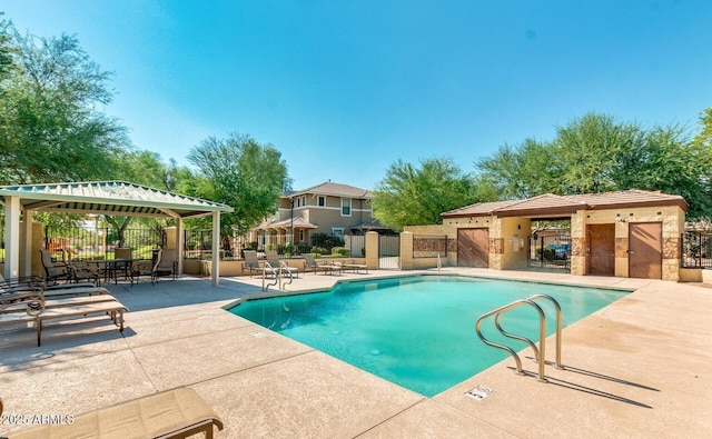 5840 E Holmes Ave, Mesa, AZ 85206 - community pool featuring a gazebo and a patio area