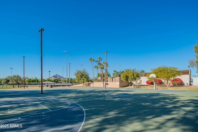 view of basketball court with community basketball court