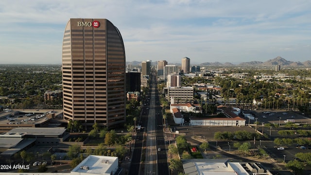 view of city featuring a mountain view