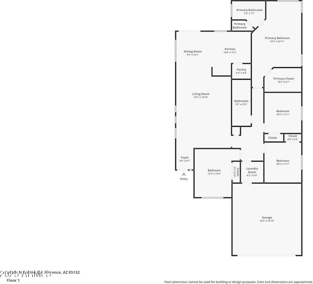 24163 N Cotton Cir, Florence, AZ 85132 - floor plan / room layout