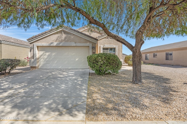 view of front of home featuring a garage