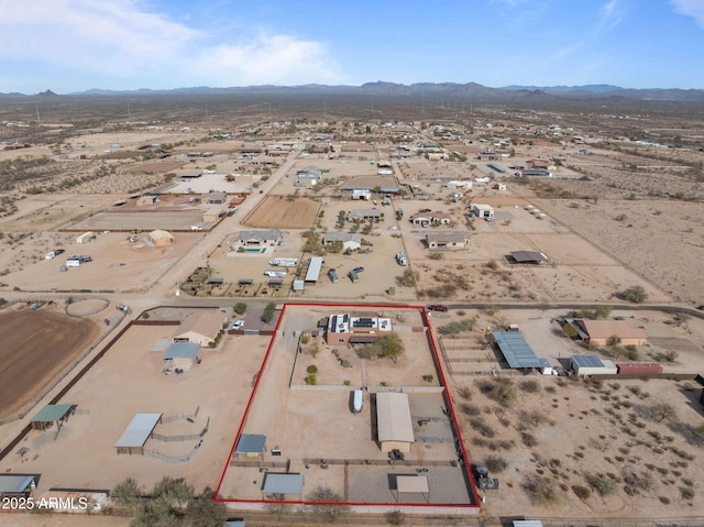 bird's eye view featuring a mountain view