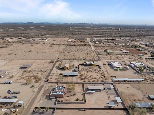 drone / aerial view with a mountain view