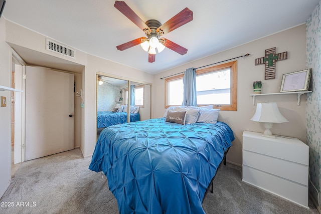 14412 N 39th Ave, Phoenix, AZ 85053 - bedroom featuring carpet floors, a closet, and ceiling fan