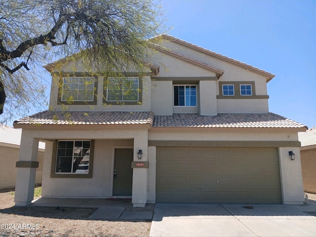 view of front of house featuring a garage