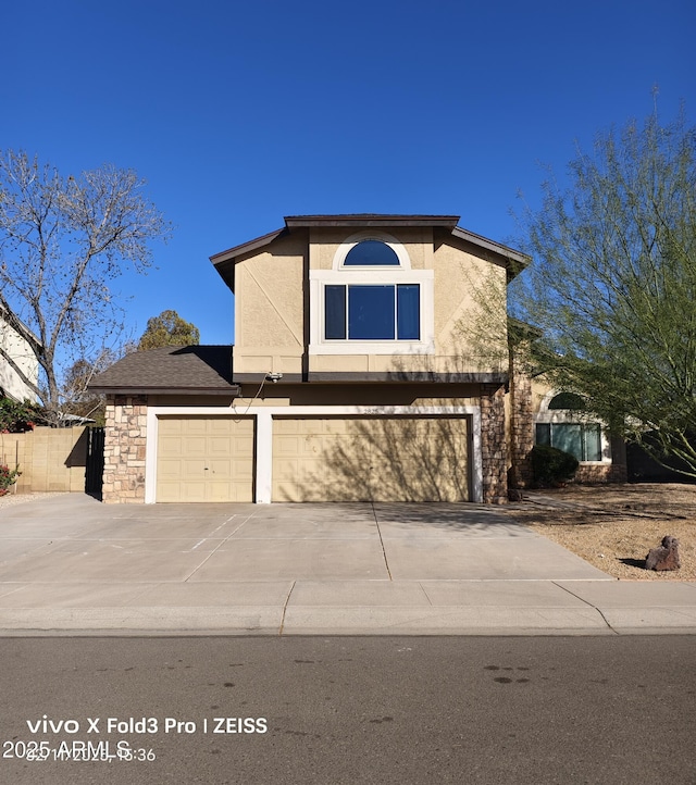 view of front of home featuring a garage