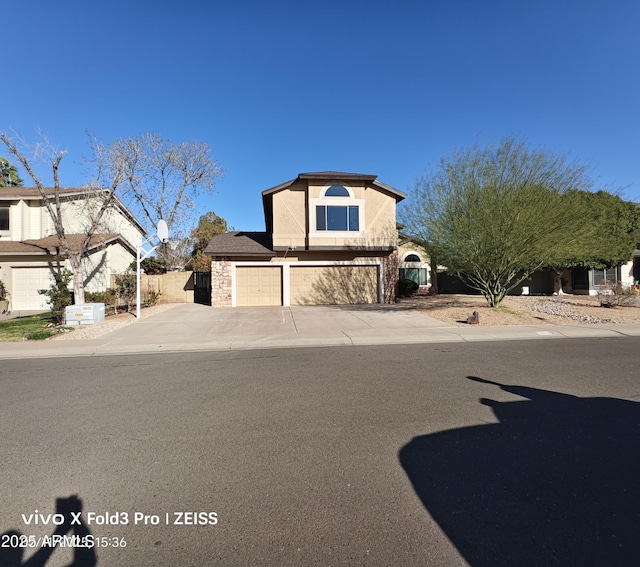 view of front of home featuring a garage