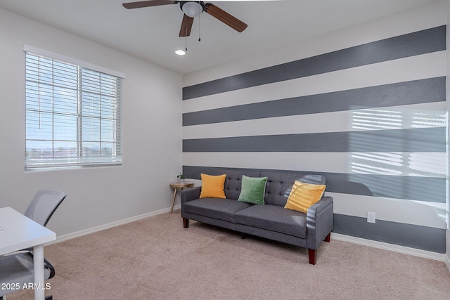 22771 N 98th Dr, Peoria, AZ 85383 - office with carpet floors, a ceiling fan, and baseboards