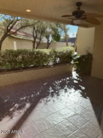 view of patio with ceiling fan