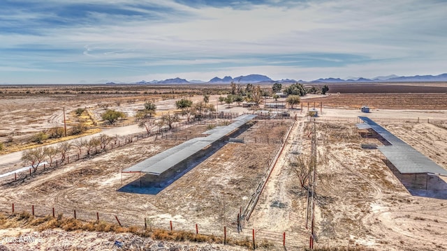 exterior space featuring a mountain view and a rural view