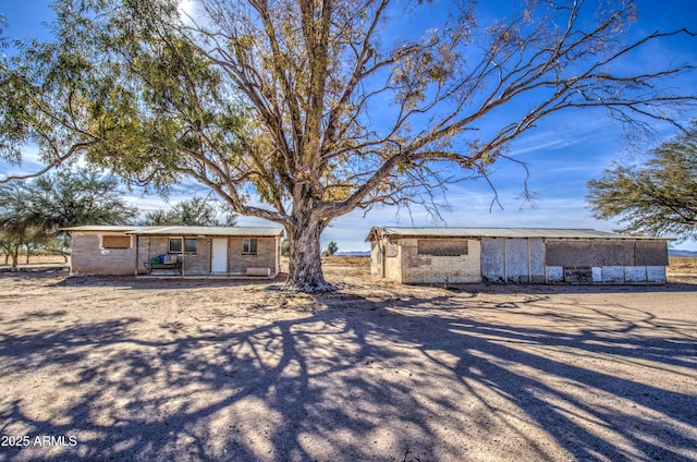 view of single story home