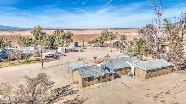 drone / aerial view with a rural view