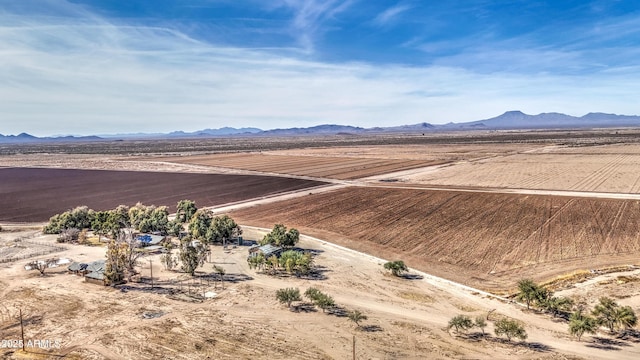 drone / aerial view with a mountain view