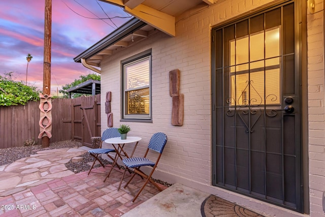 view of patio with fence