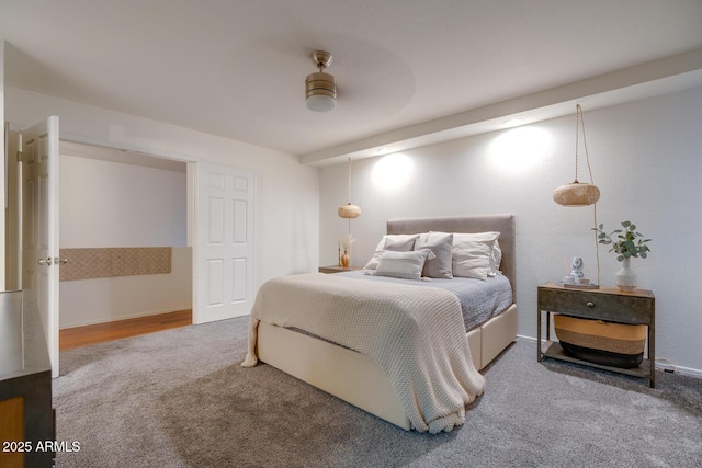 bedroom with carpet floors