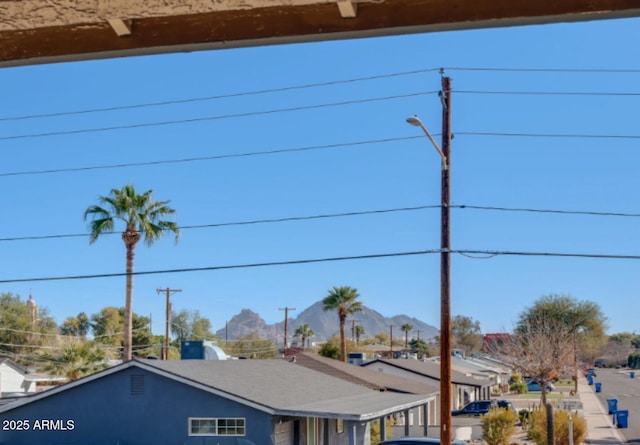 exterior space with a mountain view