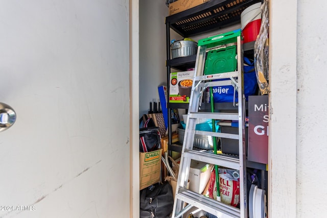 view of storage room