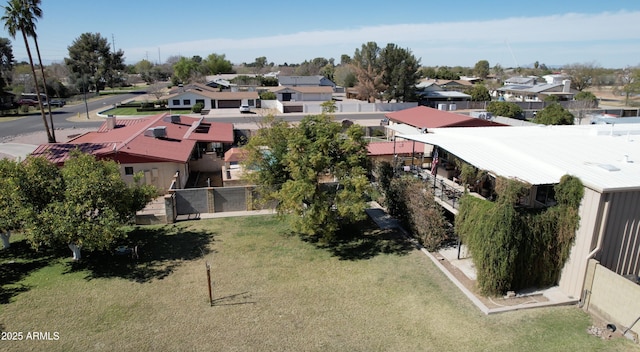 aerial view featuring a residential view