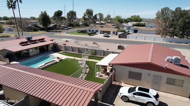 drone / aerial view featuring a residential view