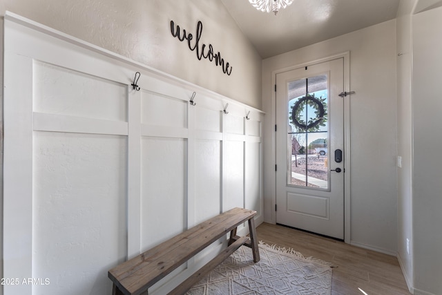 mudroom featuring light hardwood / wood-style floors