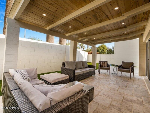 view of patio / terrace with outdoor lounge area