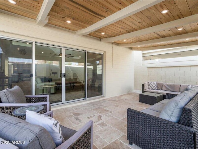 view of patio with outdoor lounge area