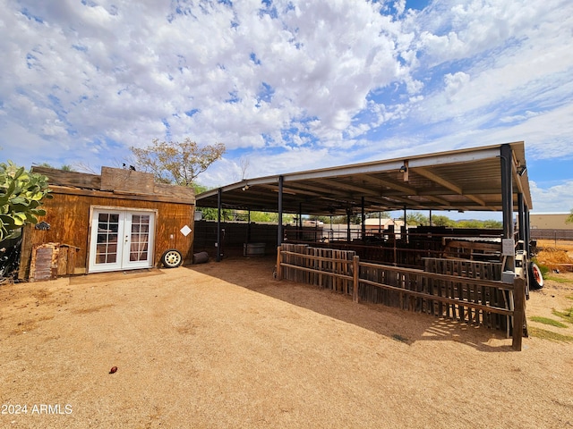 view of stable