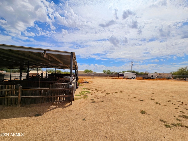 exterior space featuring an outbuilding