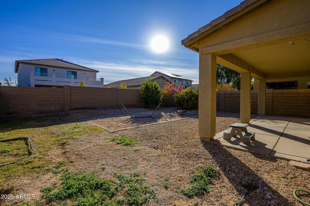 view of yard with a patio