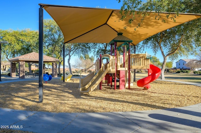 view of playground featuring a gazebo