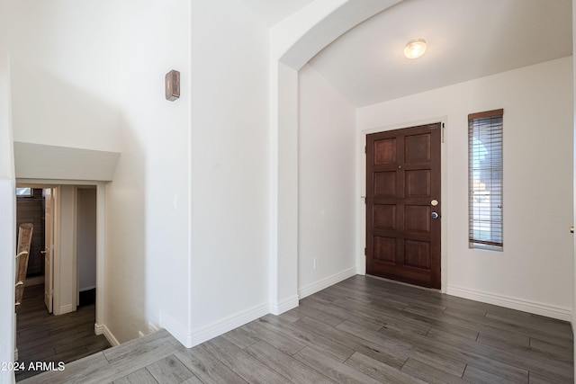 entryway featuring hardwood / wood-style floors