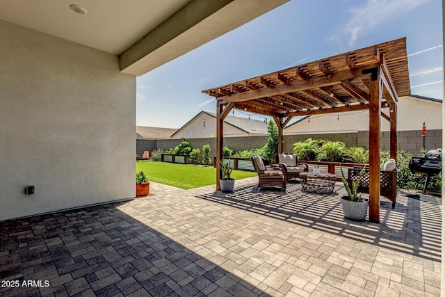 10447 W Salter Dr, Peoria, AZ 85382 - view of patio with a pergola and outdoor lounge area